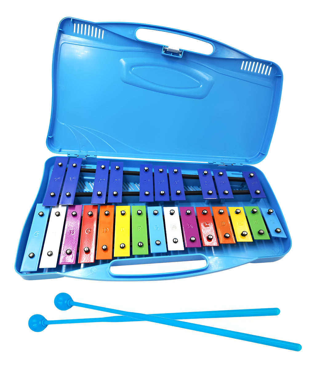 Metalófono Escolares Cromático Percusión 25 Notas 4 Colores
