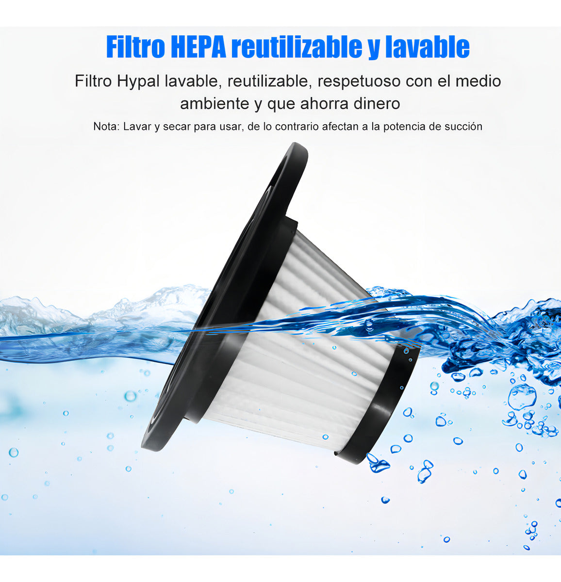 Aspiradora Inalambrica Auto Portatil Limpieza Alta Potencia Color Negro