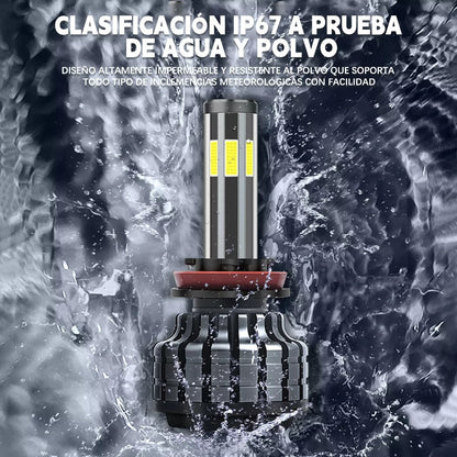 Luces Autos Led Iluminar Por 360 Grados H1 H3 H4 H7 H8 H11