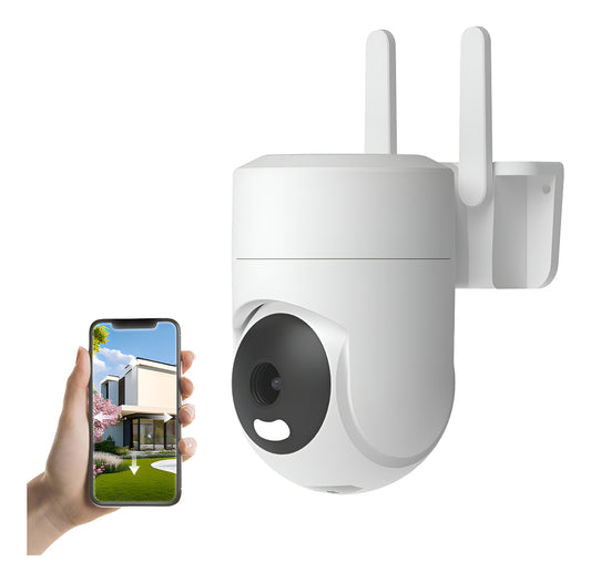 Cámara Seguridad Wifi Audio Bidireccion Alarma Ip66 2k C12h Color Blanco