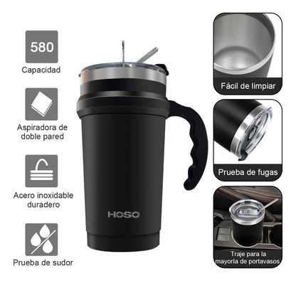 Termo Botella Agua Taza Cafe Térmica Acero Inoxidable Hoso