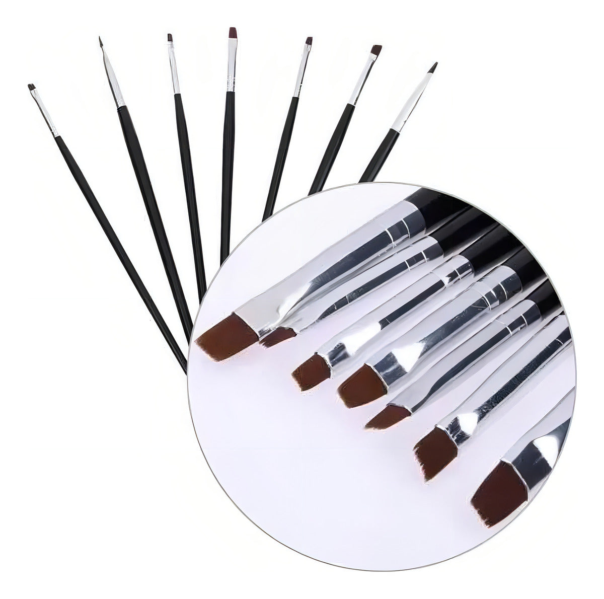 Kit 7 Pinceles Para Uv Gel Maricure