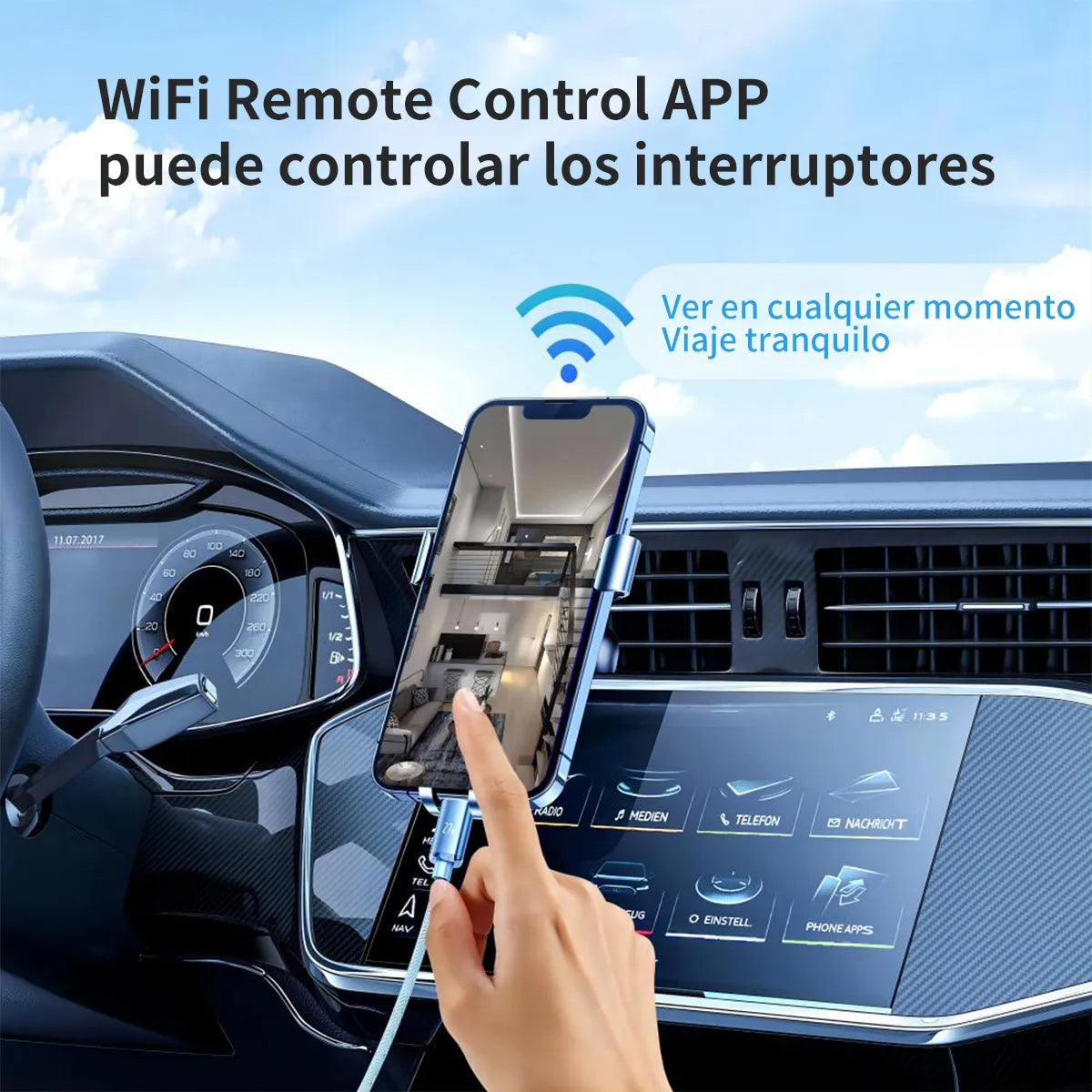 Cámara De Seguridad Wifi Exterior/interior Sensor Movimiento Color Negro