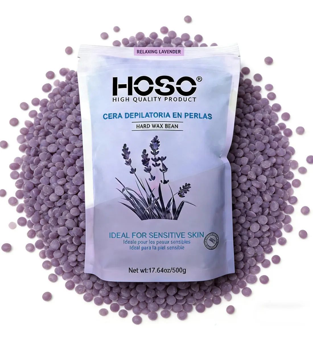 500g Cera Depilatoria Elástica Natural Película