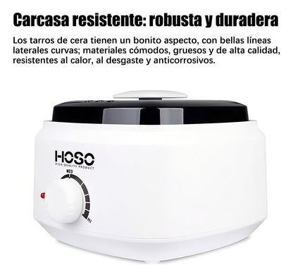 Maquina Olla Depilatoria + 400g De Cera + 10 Paletas