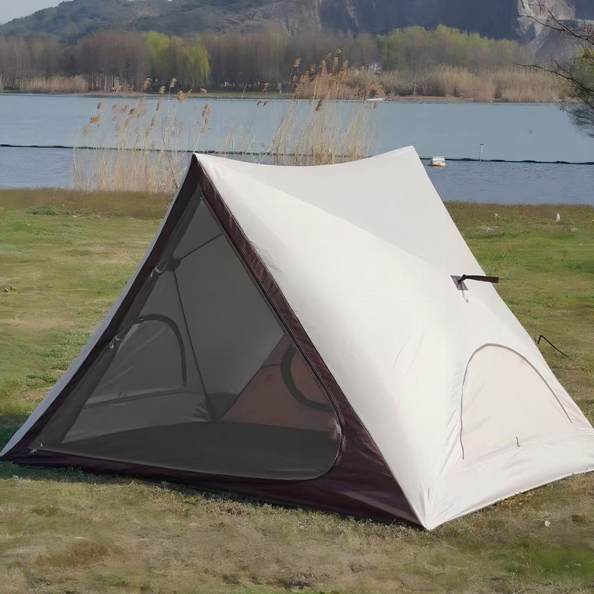 Carpa 4 Personas Acampar Armado Automático Carpas Camping Color Beige