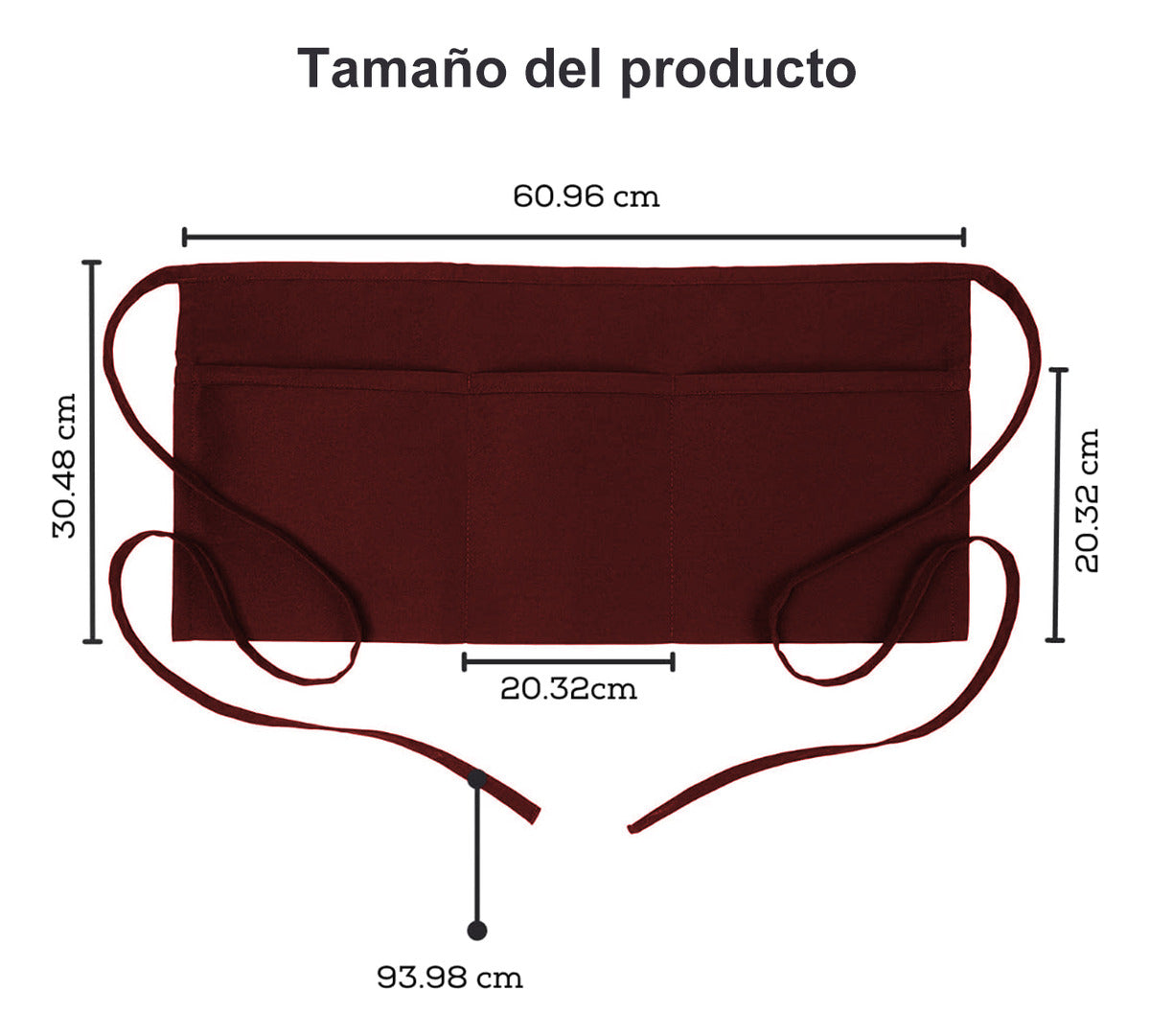 Pechera Delantal Mezclilla Mesero Cocina Bar Comedor Mujer