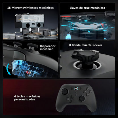 Control Inalámbrico Hoso Ga01a Negro Bluetooth Compatible Nintendo Switch