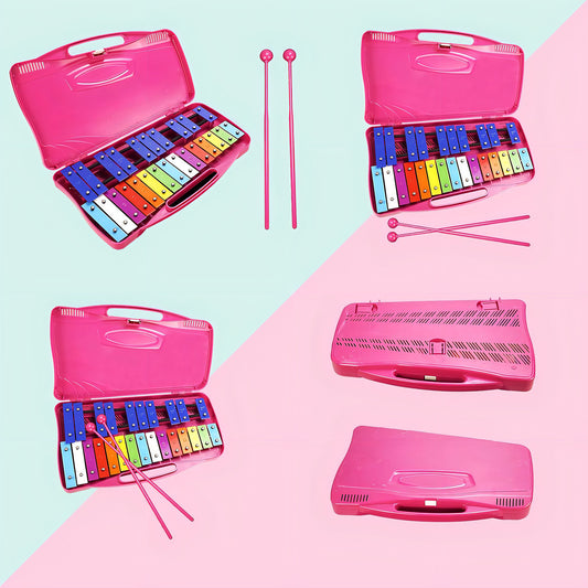 Metalófono Escolares 25 Notas Cromático Percusión 4 Colores Color Rosa Chicle