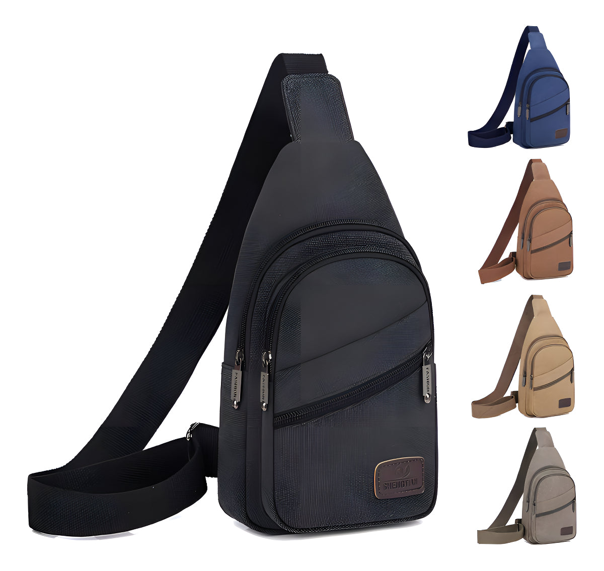 Bolso Mujer Bolsos Hombre Rinoneras Bananos Para Hombres Color Negro Diseño De La Tela Lienzo