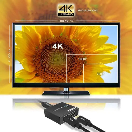 Splitter Hdmi Switch 4k Adaptador Accesorio Para Audio