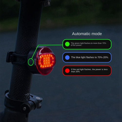 Luz Trasera Bicicleta Twooc Nc10 Led Recargable Usb Ipx5 Negra Negro