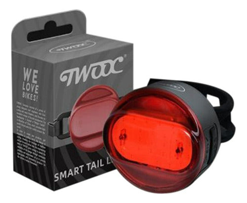 Luz Trasera Bicicleta Twooc Nc10 Led Recargable Usb Ipx5 Negra Negro