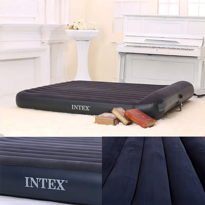 Usb Colchón Cama Hinchable Electrico 3 Plaza 183cm Almohada Color Negro