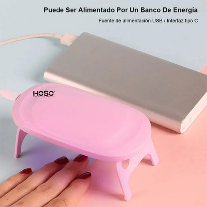 Lámpara Uv Mini Plegable Para Manicura Usb 8w Portátil Rosa