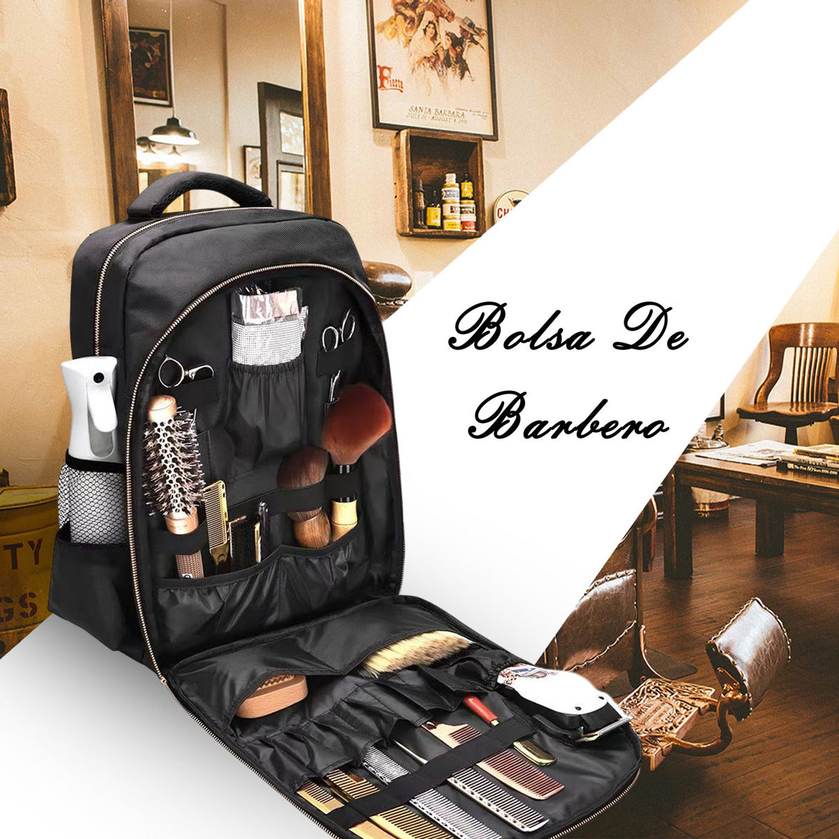 Mochila Organizadora Para Tijeras Maquina Barbero Portátil
