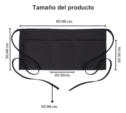 Pechera Delantal Mezclilla Mesero Cocina Bar Comedor Mujer