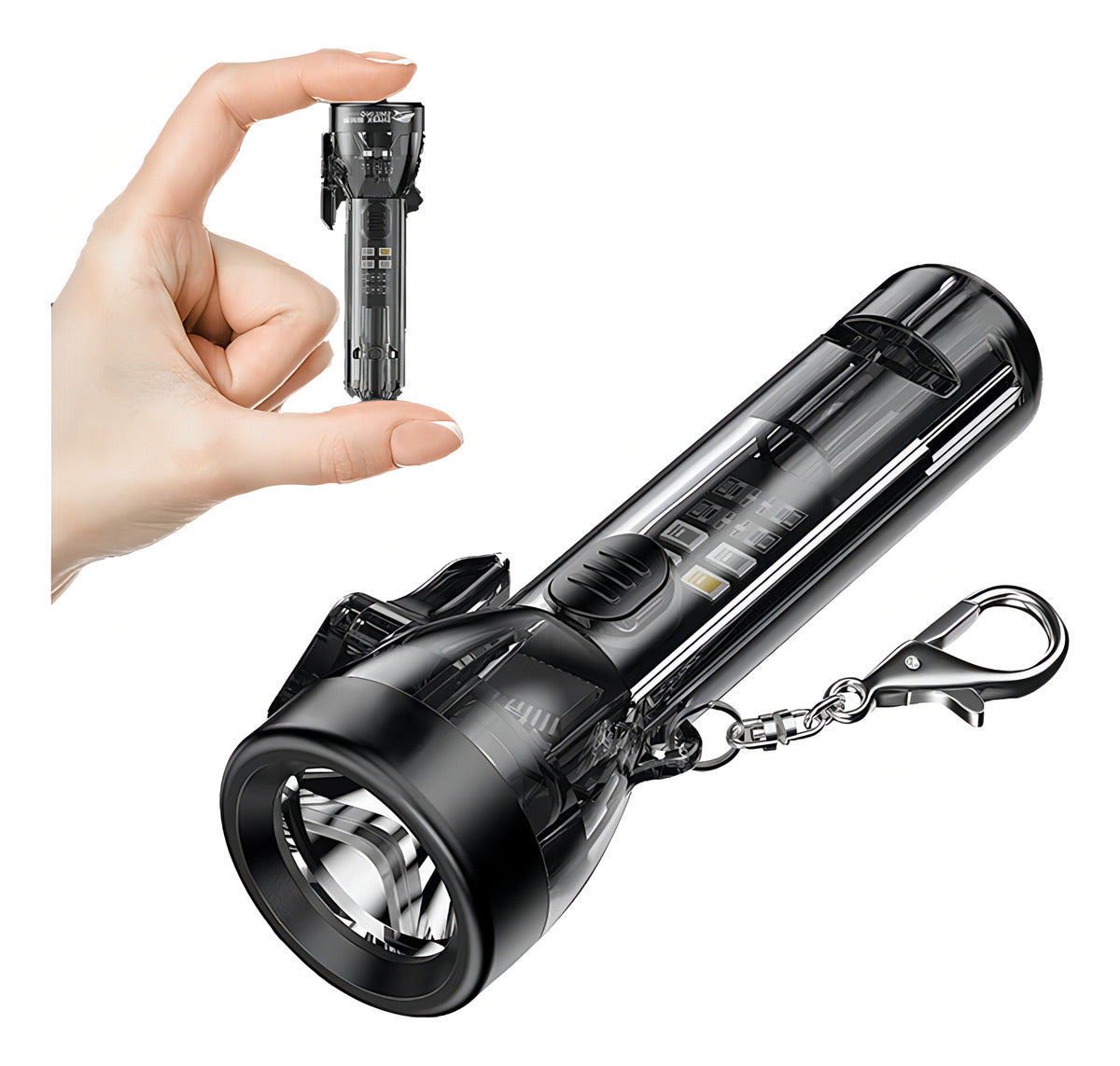 Recargable Usb Mini Linterna Led Lmpermeable Larga Distanci Linterna Blanco Luz Negro