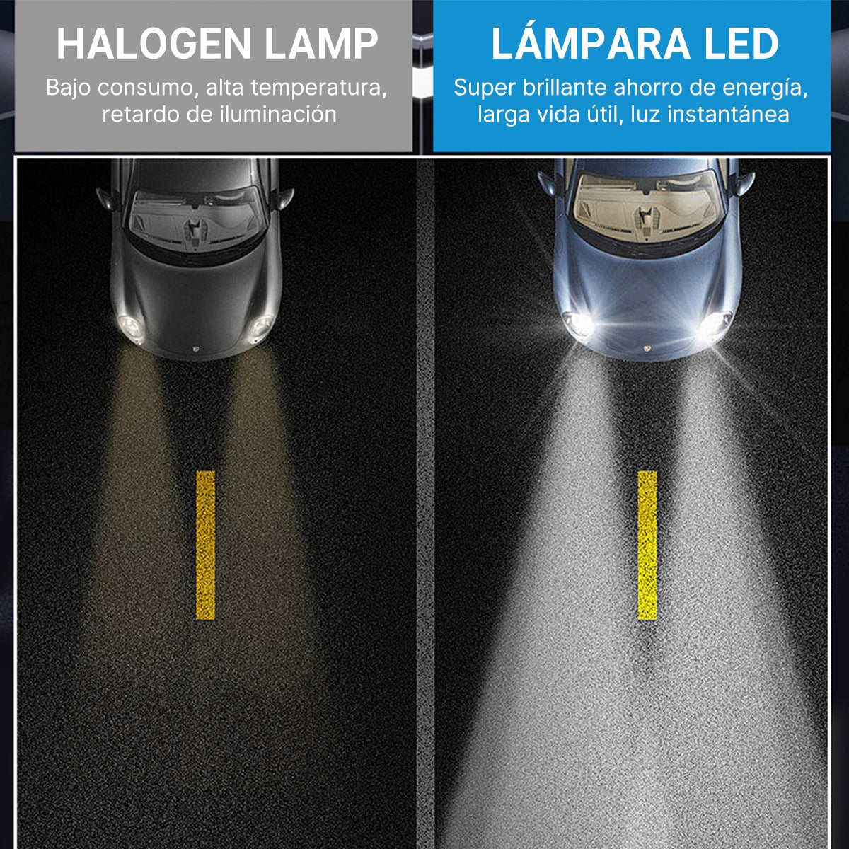 Luces Led Auto D8 En Línea Ultra-brillante Foco H3 H4 H7 H11