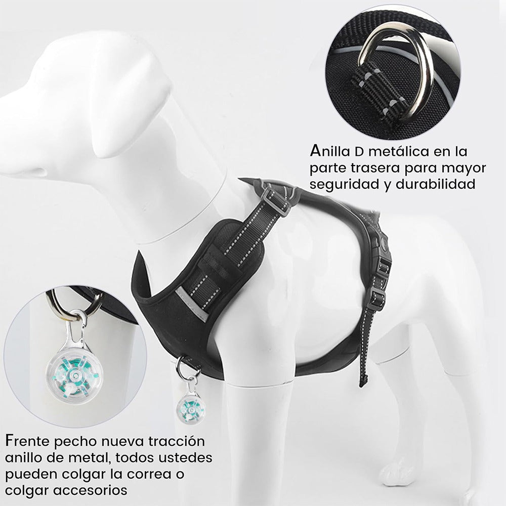 Arnés Led Reflectante Para Perro Correa 1.5m Ajustable Paseo