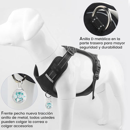 Arnés Led Reflectante Para Perro Correa 1.5m Ajustable Paseo
