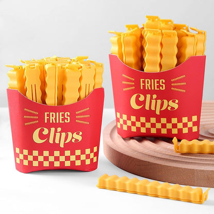 Bolsa Clip Magnético Pinzas Para Sellar Alimentos 12pcs Color Amarillo