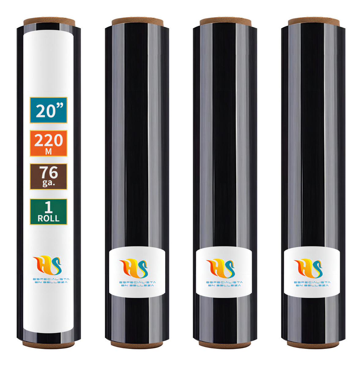 Film Estiramiento Hoso Negro 250m X 50cm Plástico Embalaje Resistente