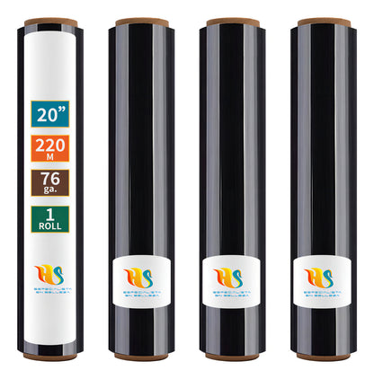 Film Estiramiento Hoso Negro 250m X 50cm Plástico Embalaje Resistente