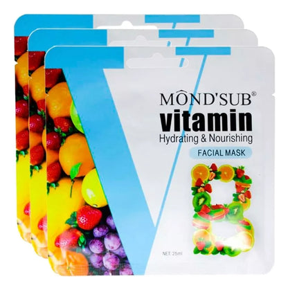 Mascarillas Faciales Vitamina B - C - E  25ml, Mond´sub