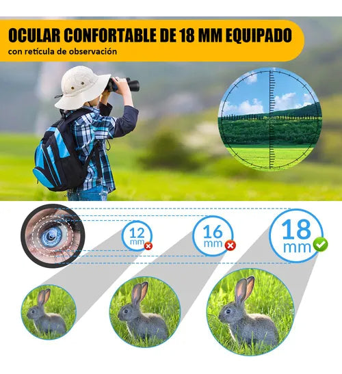 Binocular Profesional 80*80 Visión Nocturna Alta Resolución Color Negro