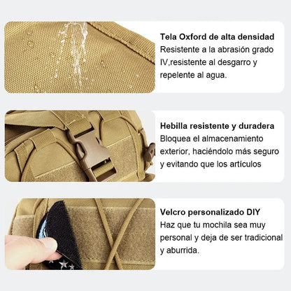 Banano Táctico Militar Para Hombre Con Portabotellas Militar Color Caqui Diseño De La Tela Rayas