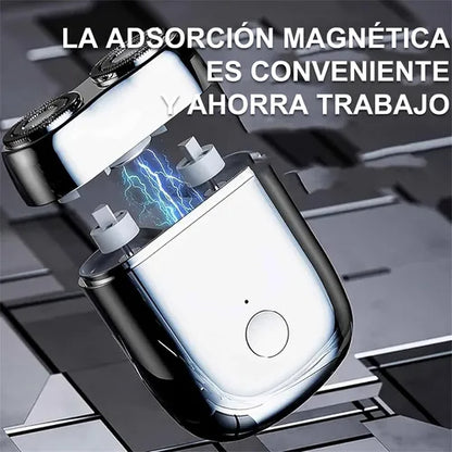 Afeitadora Magnética Portátil Eléctrica Acero Inoxidable Color Naranja Claro