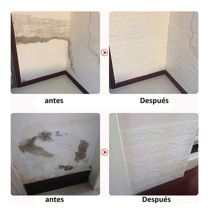 Pegatina De Pared Decorativa 3d10pcs Mármol Ladrillo Veteado