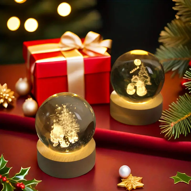 Lámpara De Mesa Bola De Cristal Decorativa - 5 Diseños