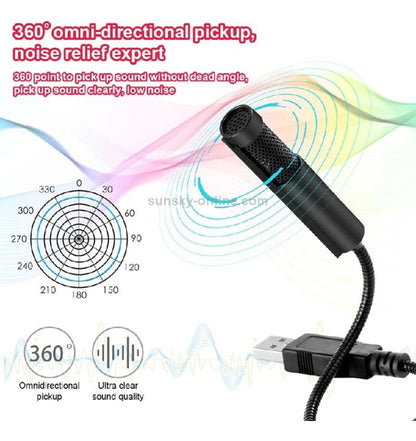 Micrófono De Grabación Profesional Mini Usb Yanmai Sf-558 Color Negro