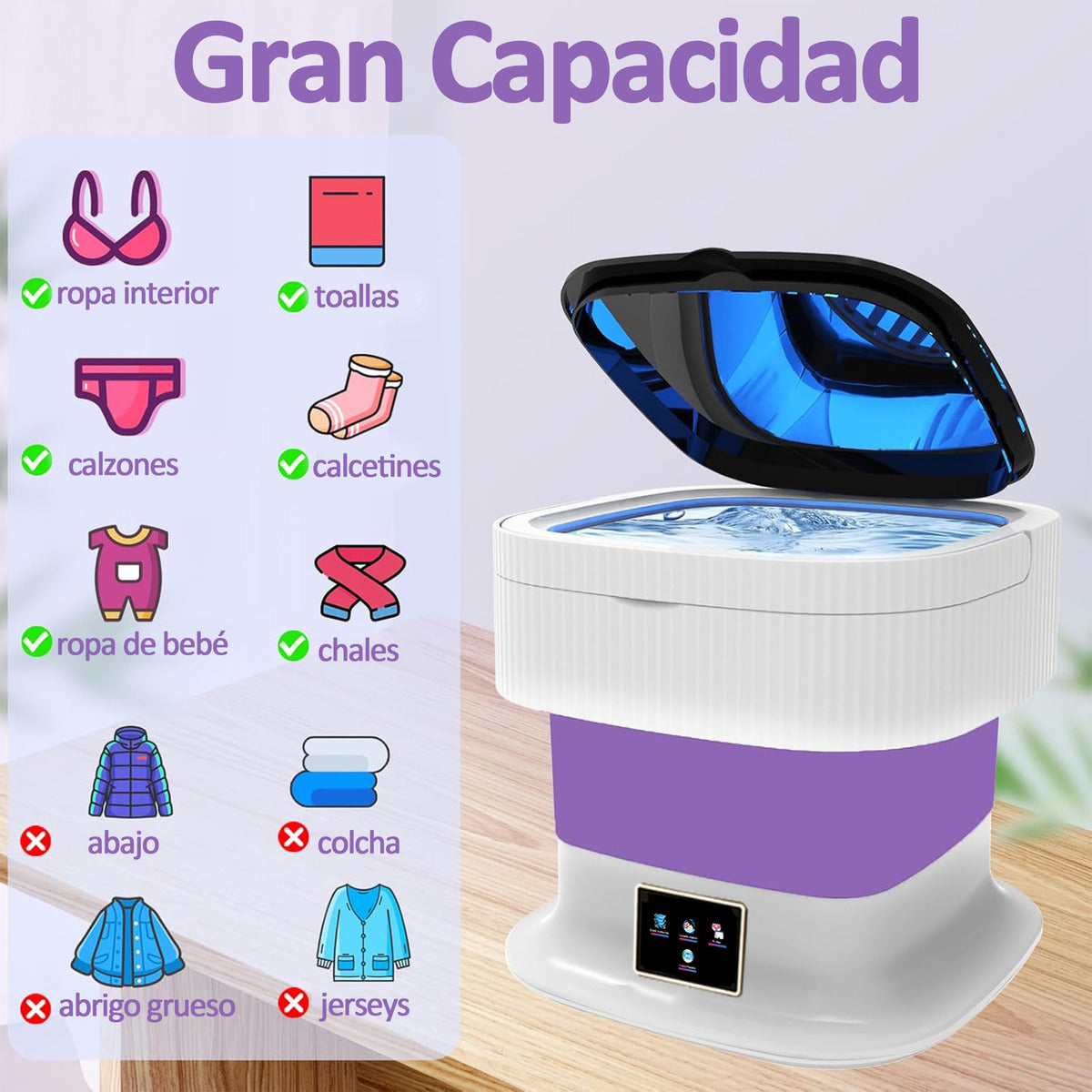 Mini Lavadora Portatil HOSO 12L