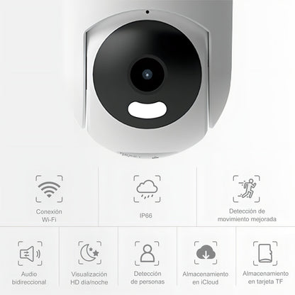 Cámara Seguridad Wifi Audio Bidireccion Alarma Ip66 2k C12h Color Blanco