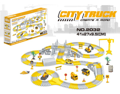 Juguete Pista De Auto Para Niño Bloque De Vehiculo Educativo Color Amarillo