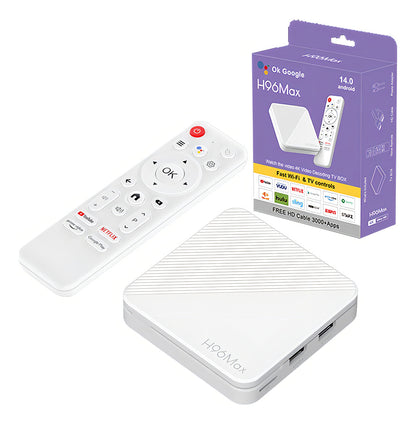 Tv Box Android Hoso H96max 4k Blanco Asistente Voz Hdmi De Voz