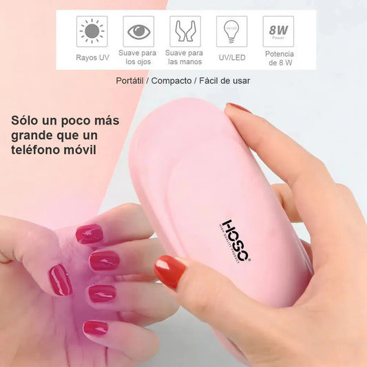 Lámpara Uv Mini Plegable Para Manicura Usb 8w Portátil Rosa