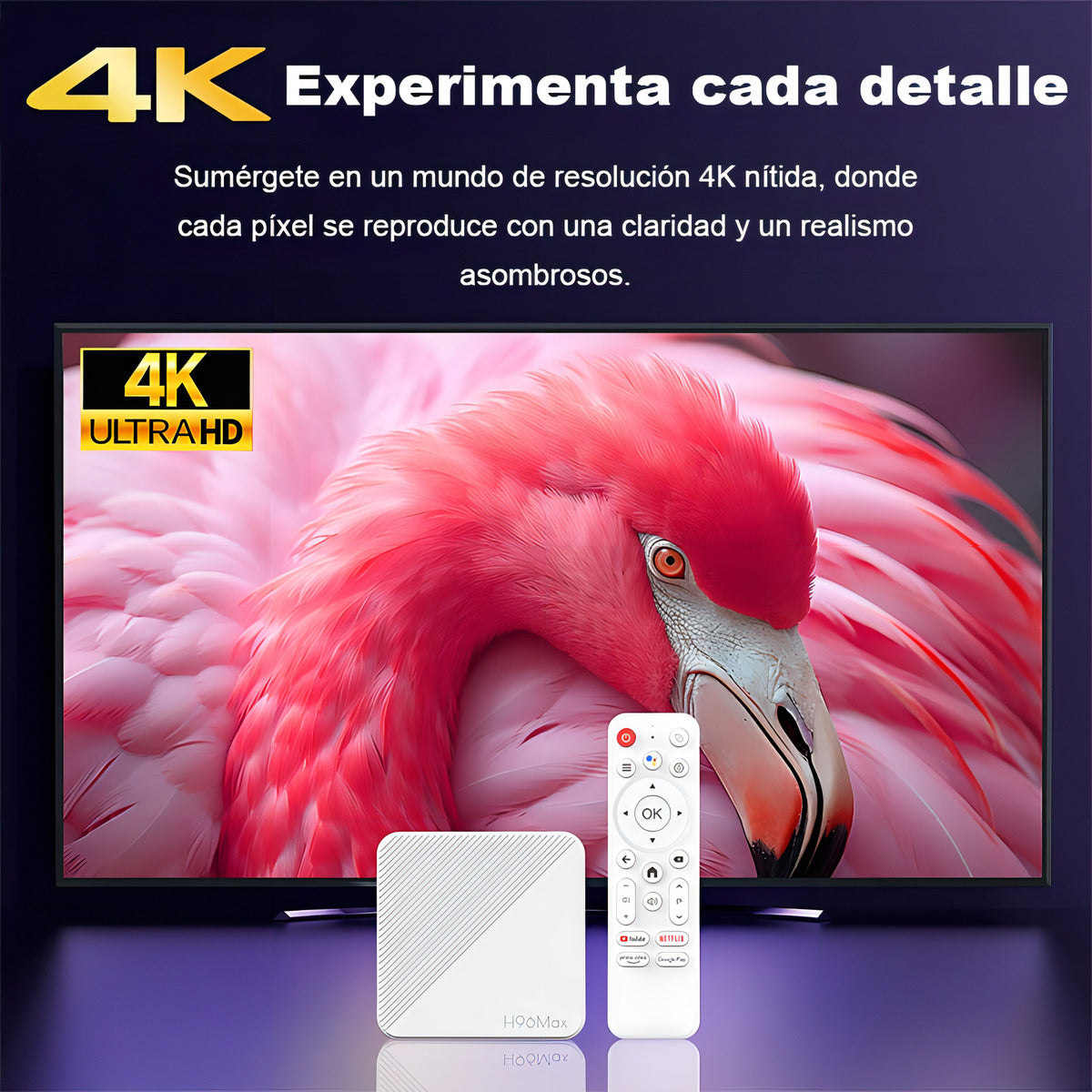 Tv Box Android Hoso H96max 4k Blanco Asistente Voz Hdmi De Voz