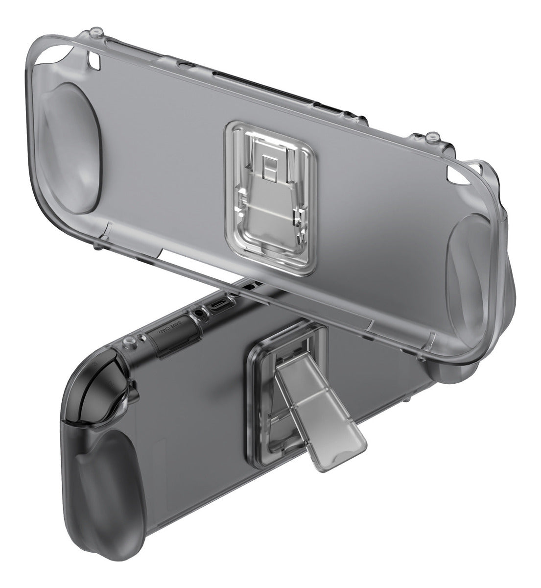 Funda Nintendo Switch 2 Gris Transparente Soporte Integra - Gris