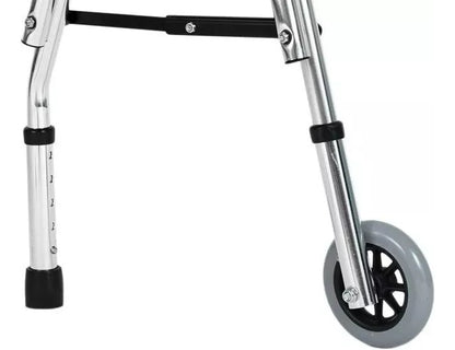 Andador Plegable Ortopédico Adulto Mayor Hoso 2 Ruedas Asiento Aluminio