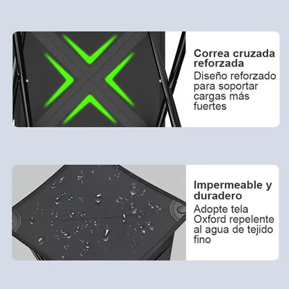 Silla Plegable Para Camping Playa Hoso Negra Portátil Con Bolsa Negro