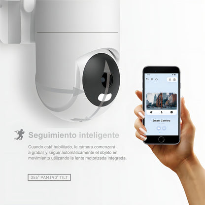 Cámara Seguridad Wifi Audio Bidireccion Alarma Ip66 2k C12h Color Blanco