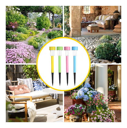 Luces Solares Exterior Lámpara Foco Jardín 10pcs 5colores Estructura Verde Claro