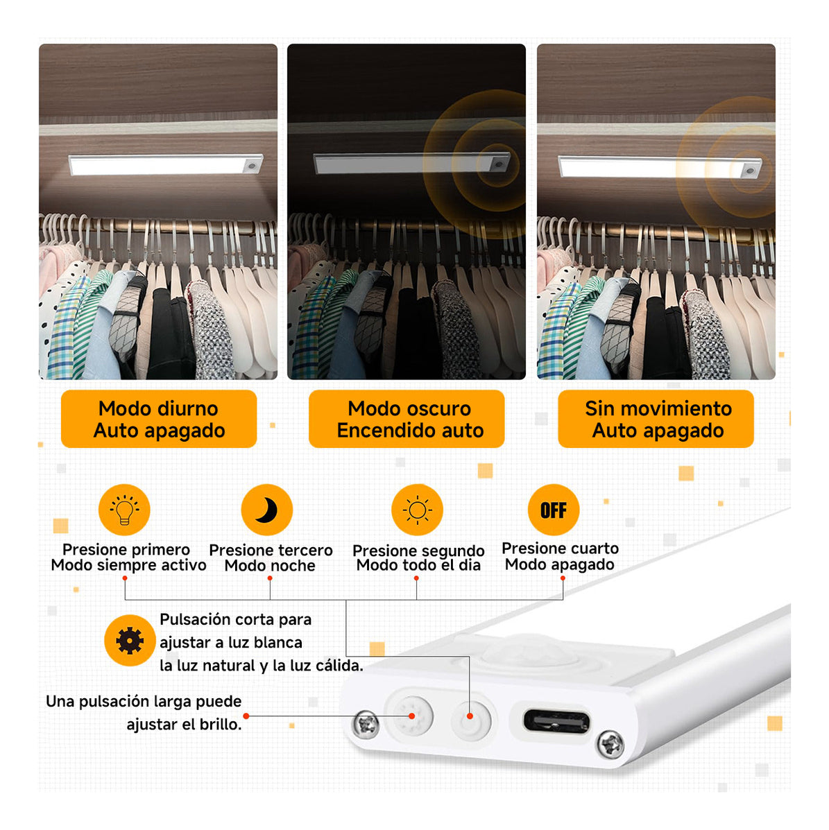 Pack 2 Luces LED con Sensor HOSO