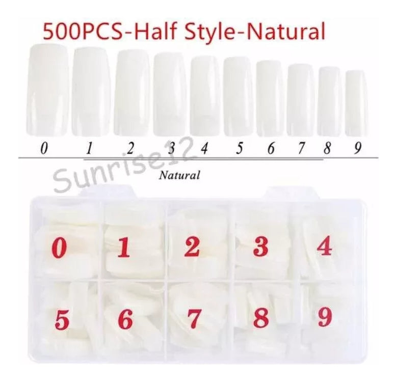 Tips 500 Unidades. Uñas Acrilicas, Gel, Manicure Profesional
