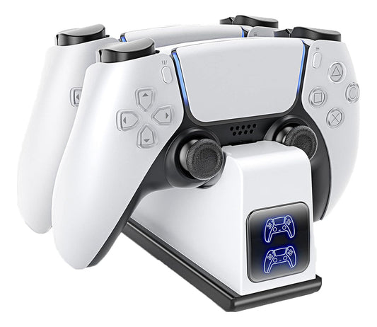 Cargador Joystick Duales, Estacion De Carga Ps5 Mando Juego Blanco