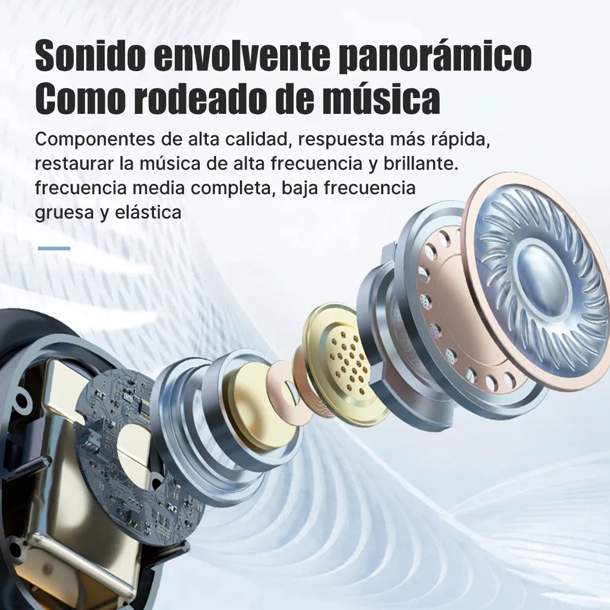 Audífono Inalámbrico M48 Bluetooth Gaming Manos Libres Color Negro Luz Cian